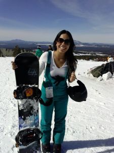 First time snowboarding!