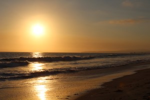 sunset in san clemente beach
